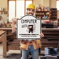 thumbnail image 2 of Computer Geek 18" X 18" Heavy-Gauge Aluminum Architectural Sign | SignMission Designer Parking Laptop Gift Gag Programmer It Tech Metal Novelty Gift Funny Joke Gag Road Garage, 2 of 4