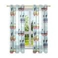 thumbnail image 7 of Yayeee Window Curtains Set of 2 for Living Room Light Filtering 63"x52", Colorful Trains, 7 of 7