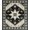 Black Beige Gray, Pattern 19, variant on ODIKA 8'x10' Washable Area Rug Primitive Banded Rings Vintage Spiral Motif Concentric Ring Folk for Dining Room, Large Office, Lounge, Non-Slip Chair-Friendly Mat
