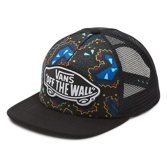 Vans Off The Wall Women's Beach Girl Trucker Snapack Hat Cap - Black/Nautical Blue