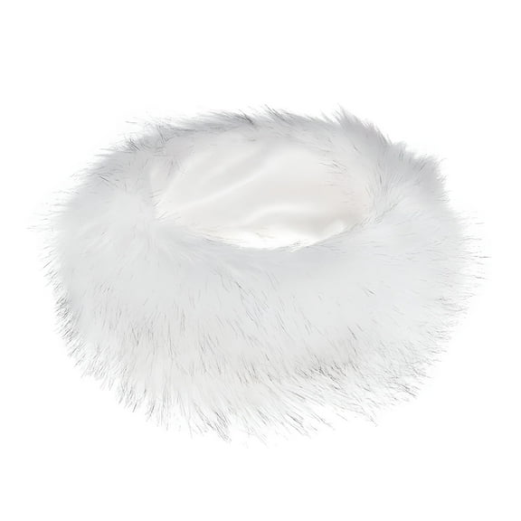 TELOLY Faux Headband with Elastic Hat Winter Ear Warmer Women Earmuff Ski Cold White