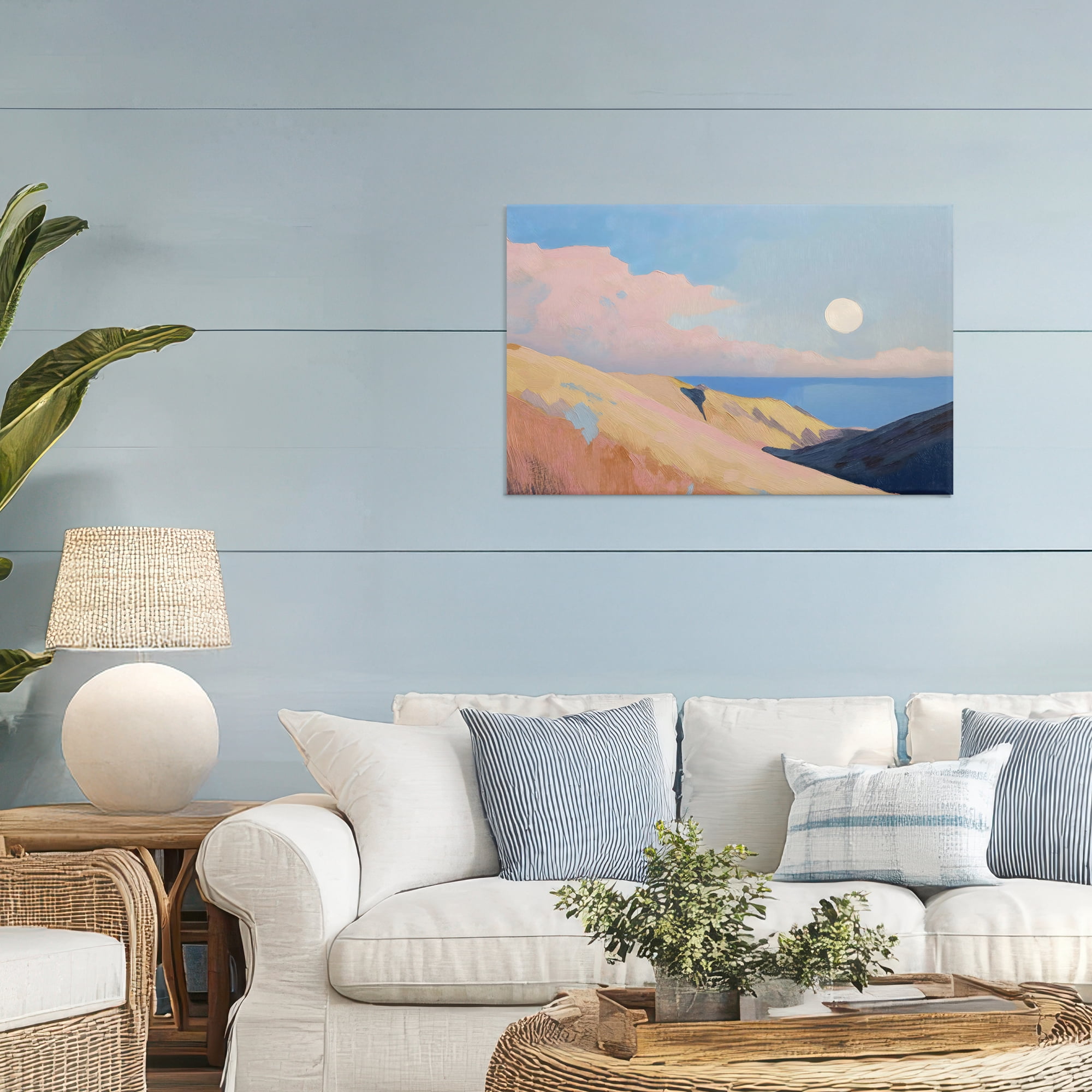 Stupell Industries Pink Hills At The Ocean Canvas Wall Art, design by Gina Kelly