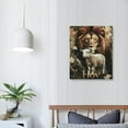 thumbnail image 4 of Nawypu Lion lamb Wall Art Cross Lion of Judah Pictures Wall Decor Christian Bible verse Canvas Painting Print Artwork Modern Home Decor Framed for Living room Bedroom Bathroom, 4 of 5