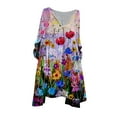 thumbnail image 1 of Robes Grande Taille pour Femmes Mode Grande Taille Vintage Vacances Floral Manches 3/4 Robes Vintage Robes Grande Taille pour Femmes Robes pour Femmes Grande Taille Femmes Robes Grande Taille, 1 of 5