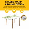 thumbnail image 4 of Green Table Cloths for 5 Foot Rectangle Tables, Summer Botanical Leaves Watercolor Patio Waterproof Elastic Fitted Tablecloths, Washable Rectangular Table Cover for Camping, 4 of 8