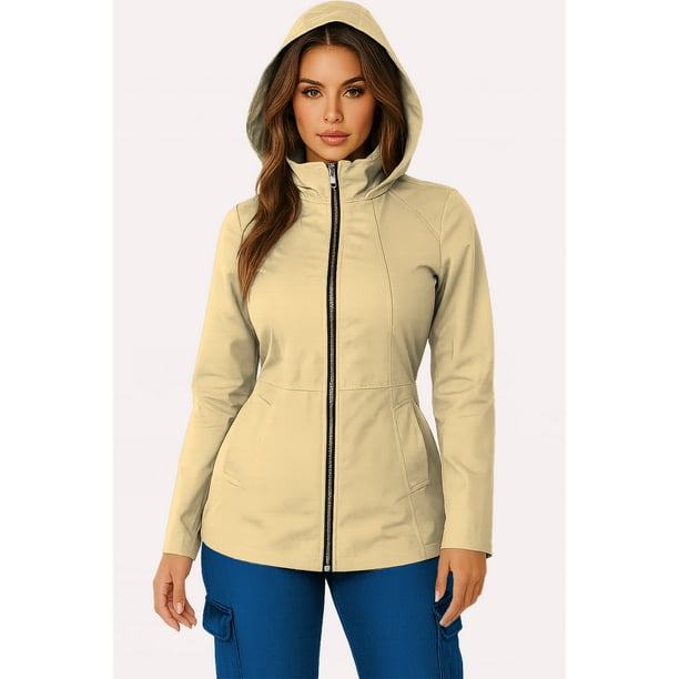 Gabardina ligera y versatil con capucha Beige GD / XG