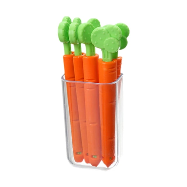 5 pinzas para sellar alimentos, pinzas para bolsas de alimentos, pinzas para patatas fritas, bonito soporte con estuche de almacenamiento, pinzas para