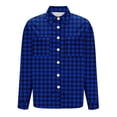 thumbnail image 3 of Bixock Summer Women's Tops Long Sleeve Shirts for Women Plaid Print Satin Button Down Shirts for Women Collar Casual Dressy Blouse Tops, 3 of 6