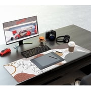Desk Pad, Boho Mouse Pad, Desk Mat, Desk Mats on Top of Desks, Abstract Century Minimalistic Desk Pad for Keyboard and Mouse, Large Desk Cover Mat, Cute Desk Mat, 35.3x15.7''''