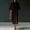 Dresses-504Black, variant on Work Sets for Women 2 Pieces Batwing Cape Sleeve Tops Side Slit Button Detail Classy Elegant Skirts Work Office Church Funeral Semi formal Outfits Orange XXL