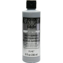 FolkArt Multi-Surface Acrylic Paint 8oz-Silver Sterling