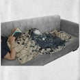 thumbnail image 6 of Modern Soft Flannel Fleece Throw Blanket, Acoustic Guitar on Retro Murky Background Music Notes Melody Illustration, Cozy Plush for Indoor and Outdoor Use, 60" x 80", Beige Dark Blue, by Ambesonne, 6 of 6