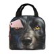 thumbnail image 1 of Disketp Colorful Floral Black Dog Bolsa Térmica para Almuerzo para Hombre y Mujer, Ideal para Trabajo, Senderismo y Picnic, 1 of 8