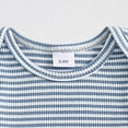thumbnail image 4 of CAUYDY Boys Bodysuit for Newborn Baby Boy Short Sleeve Romper Set Toddler Fall Winter Clothes Infant Gift 3 6 9 12 18 24 Months Sizes 6-9 Months,Blue, 4 of 8