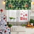 thumbnail image 5 of St. Patrick's Day Curtain Valances for Windows, Kitchen Valance Window Treatments Panel 2 Pack, Shamrocks Green Boots Bools Farm Plaid Rod Pocket Short Curtains for Bathroom Bedroom 60 x 18 Inch, 5 of 8
