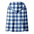 thumbnail image 4 of Jacket for Women Trendy Oversize Plaid Print Lined Hoodie Vintage Button Down Drawstring Hooded Outwears Coats, 4 of 5