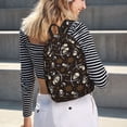 thumbnail image 5 of Lsque Pirate Skulls Pattern Canvas Daypack, Durable Backpack, High-quality Versatile Backpack,Vintage Compact Backpack-Small, 5 of 6