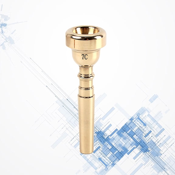 IDEANATEGRATE Easy to Blow 7C Trumpet Mouthpiece Golden Color for Music Practice