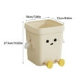 thumbnail image 4 of Bearachild Cubo de basura de cocina, almacenamiento de basura bonito y potente para el hogar, baño, papelera para cocina Suministros de limpieza para el hogar Postura sentada M(12L), 4 of 6