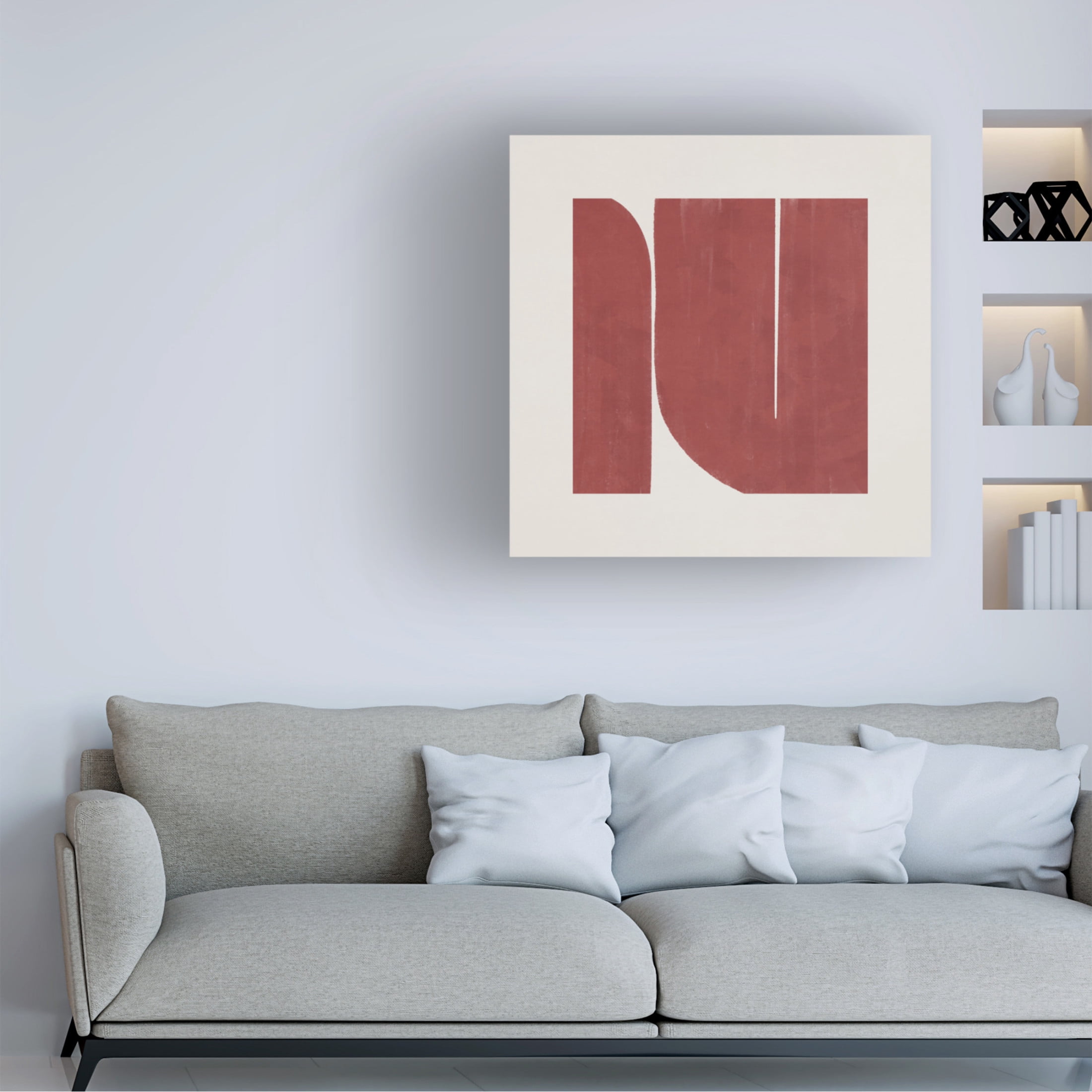 Trademark Fine Art Emel Tunaboylu  Small Sqterracota R Canvas Wall Art