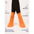 thumbnail image 4 of HUGH UGOLI Women Diabetic Ankle Socks, Super Soft , Thin Bamboo Socks, Wide , Loose, Non-Binding Top , Seamless Toe, 4 Pairs, P.Orange/R.Cloud/P.Blue/P.Pink, Shoe Size: 10-12, 4 of 6