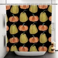 thumbnail image 3 of Tchckioa Harvest Pumpkin Shower Curtain for Bathroom,Waterproof Hooks Bath Curtain,Black,72x72, 3 of 6