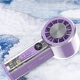 thumbnail image 6 of Portable Handle Fan with Air Turbo,4000mAh Battery Rechargeable with LED Display,Summer Outdoor Travel Essentials,Gifts for Men Women,Purple, 6 of 7