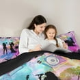 thumbnail image 3 of Erosebridal Princess Print Comforter Sets Full Size, Rock and Roll Comforters & Duvets, Musical Instruments Reversible Bedding Full Comforter Set, Microfiber Bedroom Decor, 3pcs, 3 of 7