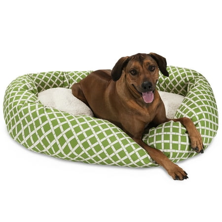 UPC: 0788995546030 | Majestic Pet | Bamboo Sherpa Bagel Pet Bed For Dogs  Sage  Extra Large