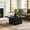 Black, variant on Fnova 31.5" Square Coffee Table, Modern Farmhouse Center Table, Large Accent Table for Living Room Apartment Lounge Home Decor Furniture