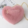 thumbnail image 2 of Typpkmm Women'S Handbags Winter Fashion Faux Fur Heart Bag 1 Pcs, 2 of 6