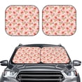 thumbnail image 2 of Sikiie Floral Mugs And Strawberries Print Foldable Car Windshield Sun Visor, Car Window Sunshade Suitable for Sedan, SUV and Truck Car Accessories-Small, 2 of 6