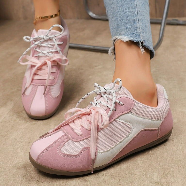 Casual Flat Platform Sneakers for Women Cute Neutral Athleisure