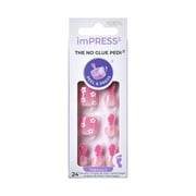 imPRESS Press-On Toenails, No Glue Needed, Light Pink, Short, Squoval, 27 Ct.