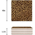 thumbnail image 3 of FMSHPON Leopard Print Set of 8 Coaster for Drinks, Absorbent Ceramic Stone Coasters Cup Mat with Cork Base for Home Kitchen Room Coffee Table Bar Decor, 3 of 4