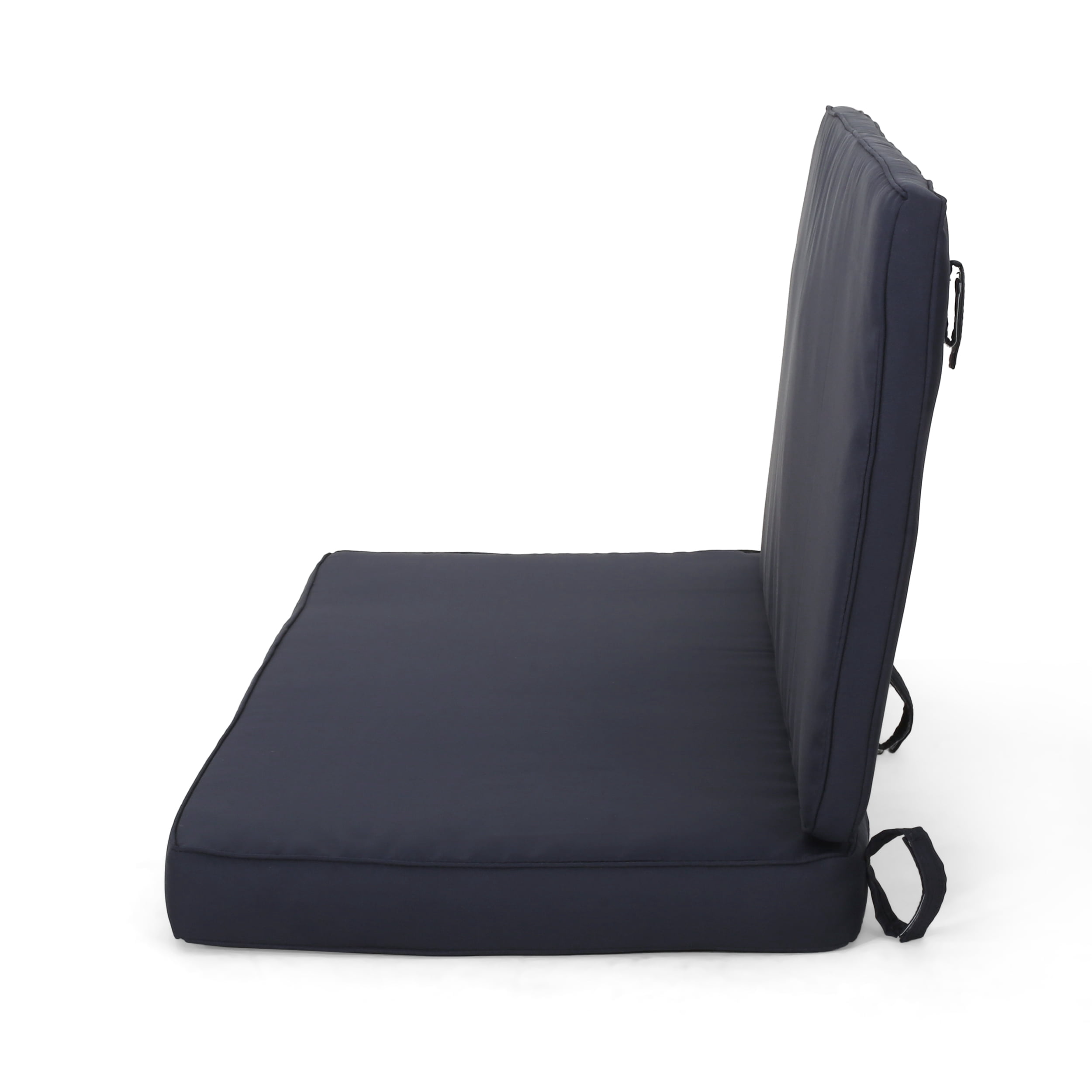 GDF Studio Eydan Outdoor Water Resistant Fabric Loveseat and Club Chair Cushions, Navy Blue