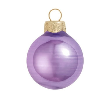 Whitehurst 12ct Lavender Shiny Finish Glass Christmas Ball Ornaments 2.75" (70mm)