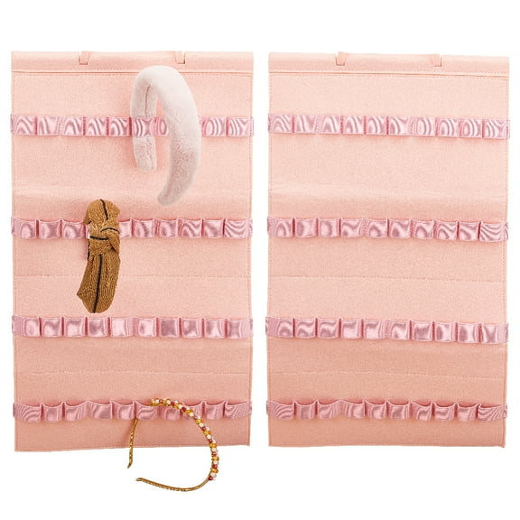 1pc Felt Hanging Hair Claw Clip Organizer Holder for Women Wall-Hanging Hair Clip Stand Holder for Home Wall Door Closet Pink 743mm