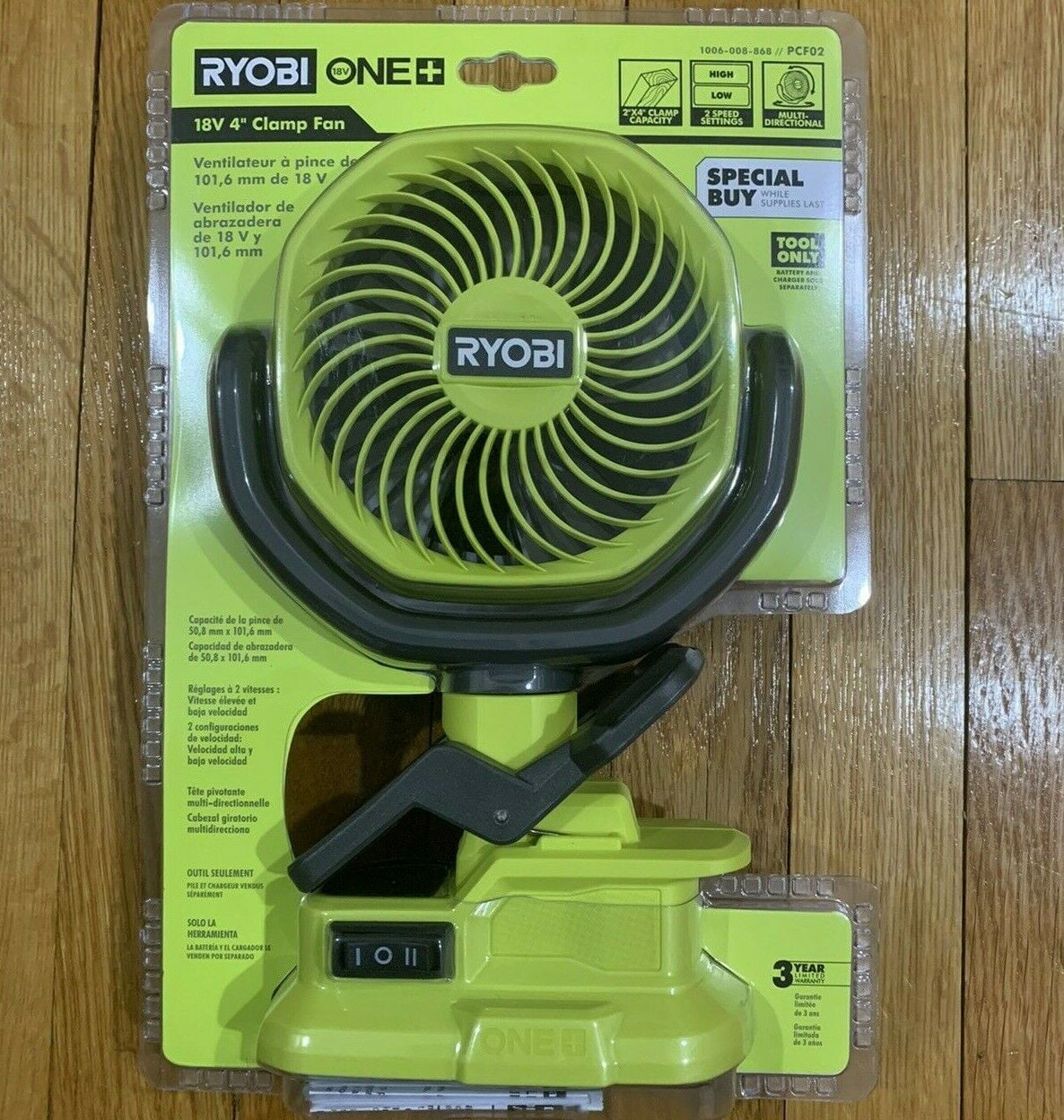ONE+ 18-Volt Cordless 4 in. Clamp Fan (Tool Only)