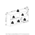 thumbnail image 3 of Furinno Daly 5-Cube Horizontal 2 Tier Bookcase, Bookshelf, Storage Organizer, 47 Width, Espresso, 3 of 6