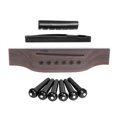 thumbnail image 2 of Juego de clavijas y cejuelas para puente de guitarra acústica, palisandro, almohadillas para cuerdas superiores e inferiores, accesorios para guitarra., 2 of 4