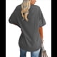 thumbnail image 3 of Camiseta Básica de Corta con Cuello en V, Gris Oscuro, XL, 3 of 5