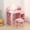 Pink, variant on Ourlova Kids Vanity with Lighted Mirror - 2 in 1 Little Girls Vanity Table and Stool - Kids Makeup with Bookshelf/Drawer and Open Shelves for 3-9 Yrs Girls - White