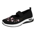 thumbnail image 2 of Mostsola Flats for Women Mary Jane Shoes Knit Mesh Embroidery Walking Shoes Comfortable Slip on Shoe, 2 of 7