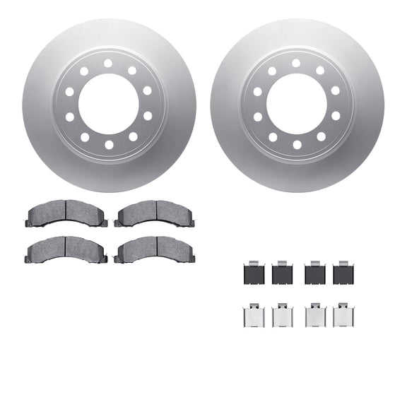 Dynamic Friction Company Front Geospec Brake Rotors with 5000 Advanced Brake Pads includes Hardware 4512-40145