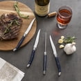 thumbnail image 3 of French Home Laguiole Connoisseur 4-Piece Steak Knife Set with Navy Handles, 3 of 5
