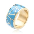 thumbnail image 6 of 10mm Stainless Steel AAA Band Men/Womens Silver/Gold-Color Ring Size 7-12, 6 of 6