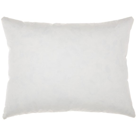 Mina Victory 14x18" Rectangle Contemporary Down Fabric Pillow Insert in White