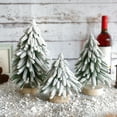 thumbnail image 7 of Tabletop Christmas Tree with Lights,Small Christmas Tree Mini Christmas Tree Mini Pines Tree Bottle Brush Fake Tree With Wooden Base For Tabletop Decoration(1pc White M 10in), 7 of 7