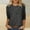 Dark Gray plus size fall tops for women a1, variant on Women Plus Size Fall Winter Round Neck 3/4 Sleeve Vintage Floral Tunic Tops Solid Boho Casual Blouses Cute Trendy Pullover Shirts for Work Business, Multicolor L